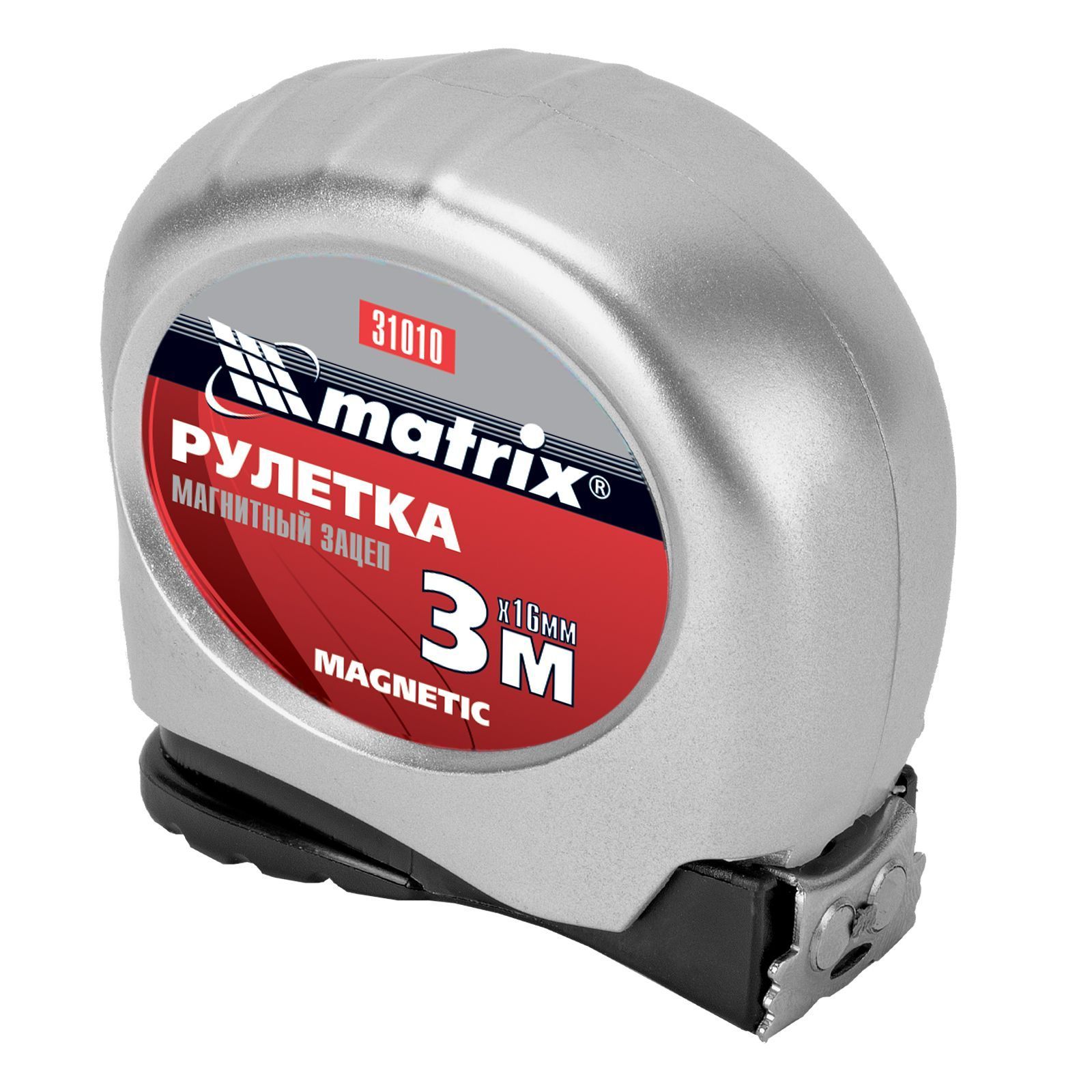 Рулетка Magnetic, 3 м х 16 мм, магнитный зацеп Matrix 31010