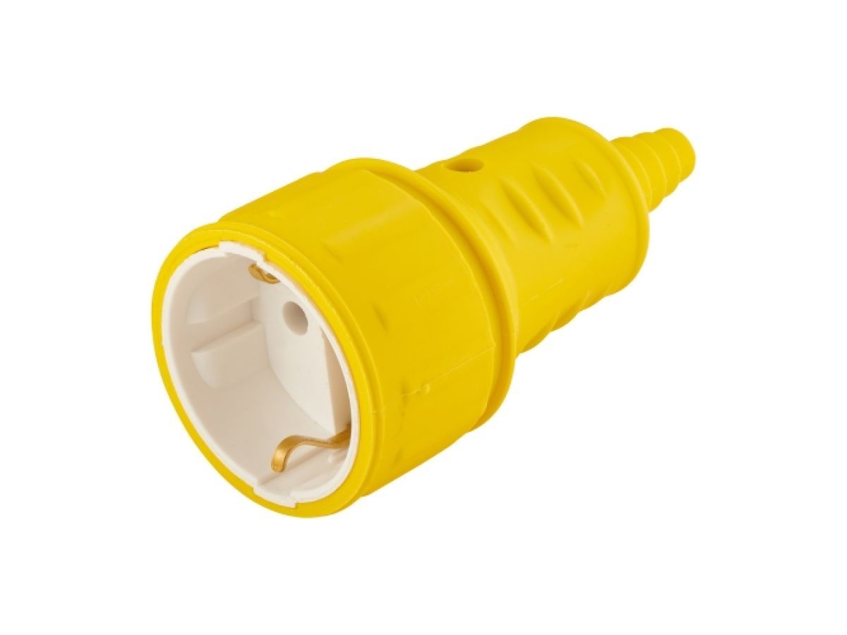 Розетка 1-ая переносная (с/з, 16А, 250В) желтая BYLECTRICA Р16-360 желт