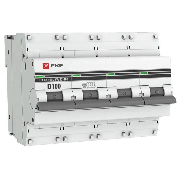 Авт. выкл. 4P 100А (D) 10kA ВА 47-100 PROxima EKF mcb47100-4-100D-pro