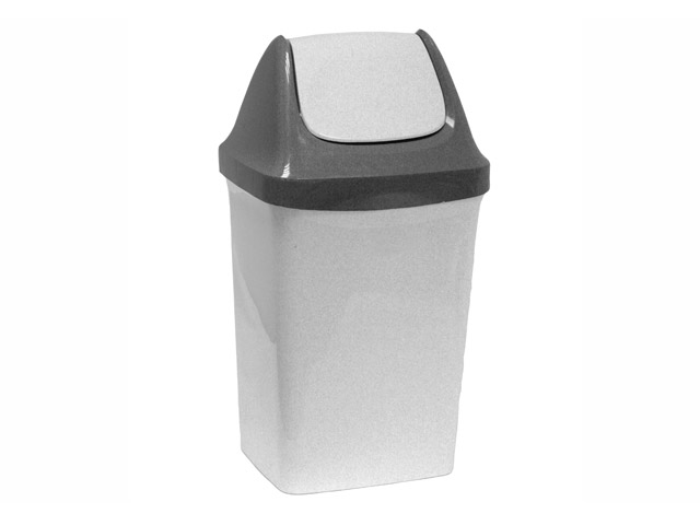 Контейнер для мусора СВИНГ 25л (мраморный)  IDEA М2463
