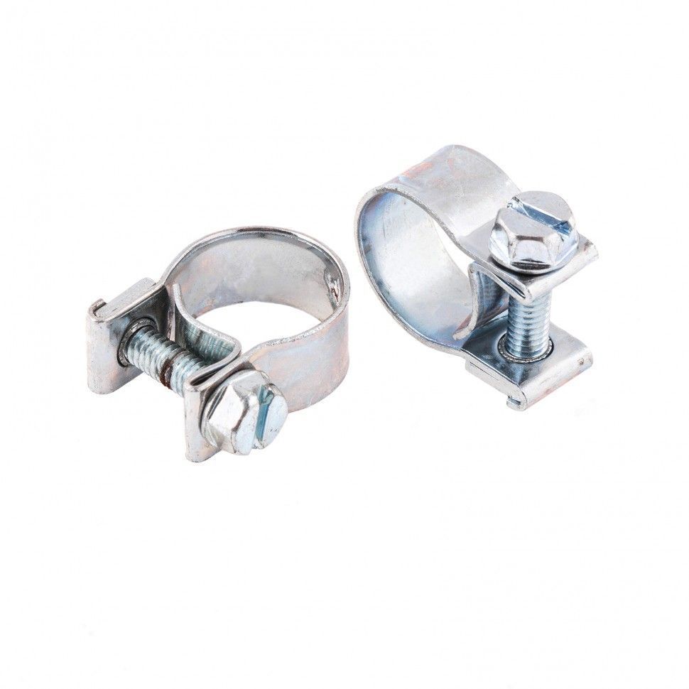 Хомуты металлические, MINI 12-14 мм, ширина 9 мм, винтовые, W1, 2 шт. Сибртех 47504