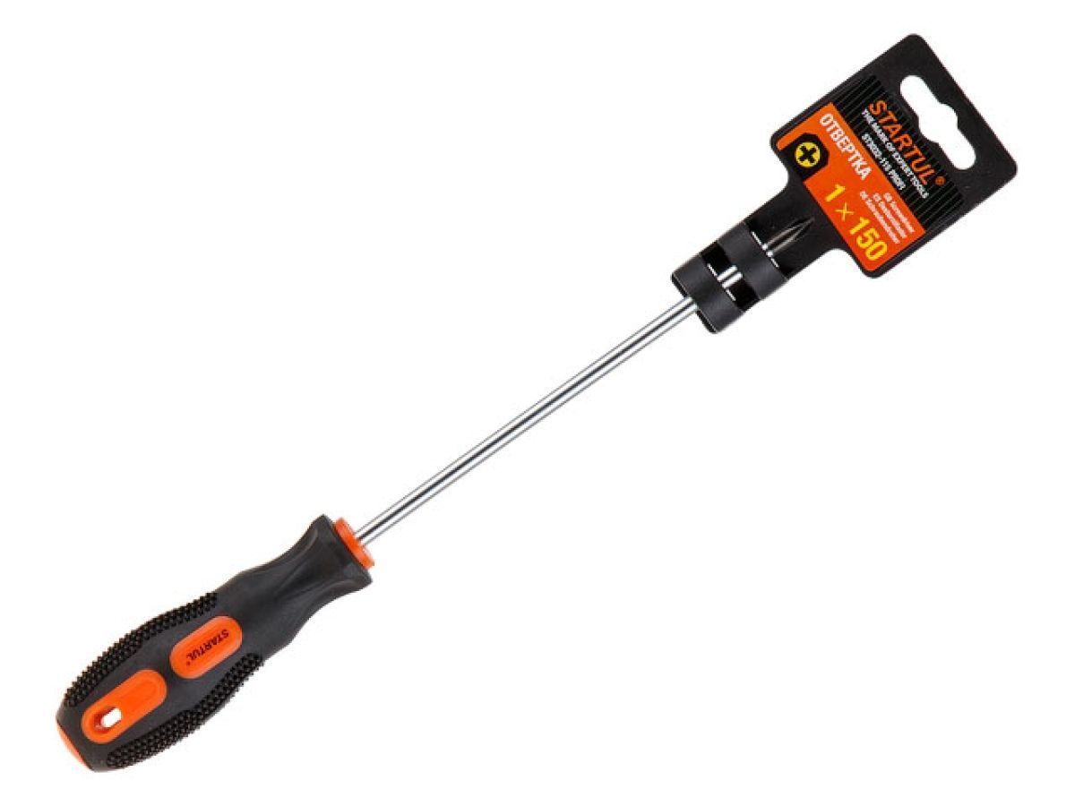 Отвертка "+" №1 150mm PH  PROFI (крестовая Phillips, рукоятка Anti slip) STARTUL ST3032-115