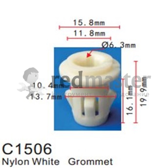 Клипса для крепления внутренней обшивки а/м GM пластиковая (100шт/уп.)  ...Forsage C1506( GM )