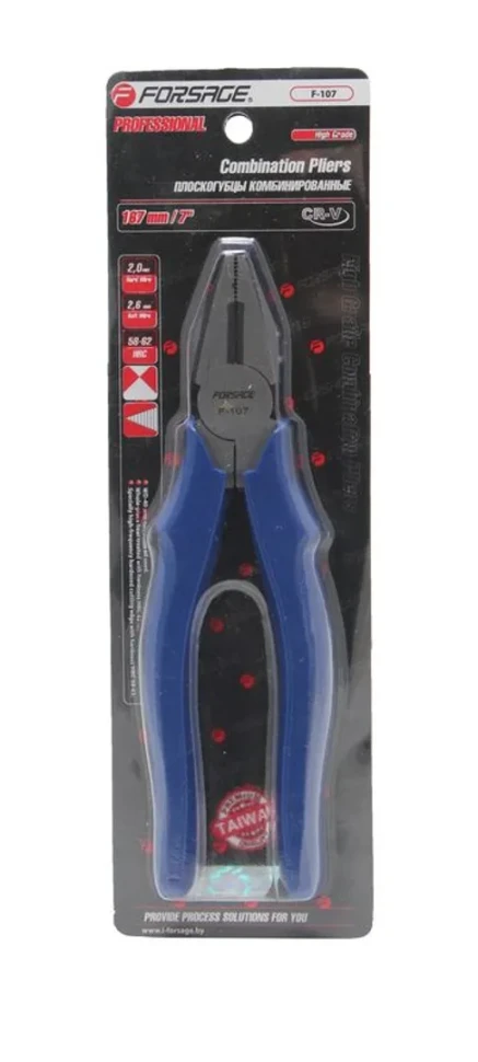 Плоскогубцы многофункциональные "Profi" 6"-150мм CR-V (толщина металла: медь - 2.3мм, сталь - 1,8мм), Forsage F-106