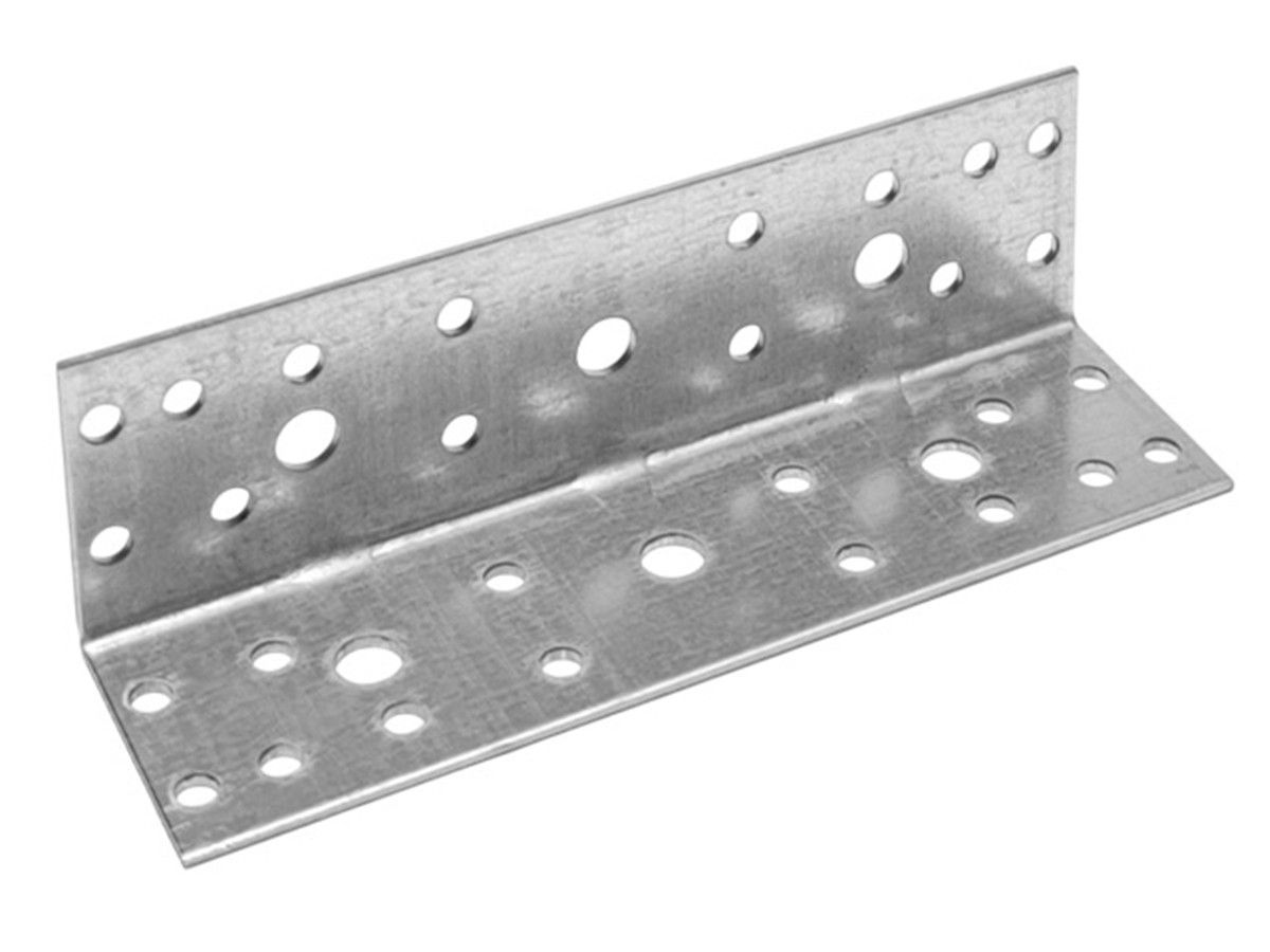 Уголок крепежный равносторонний 140х40x40 mm KUR белый цинк STARFIX SMP-26836-1