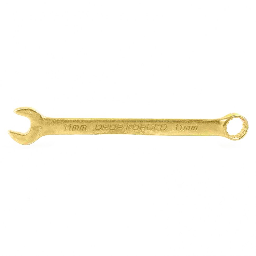 Ключ комбинированный, 11 mm, желтый цинк  Сибртех 14977