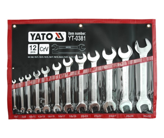 Ключ рожковый 6-32mm (набор 12шт) CrV  YATO YT-0381