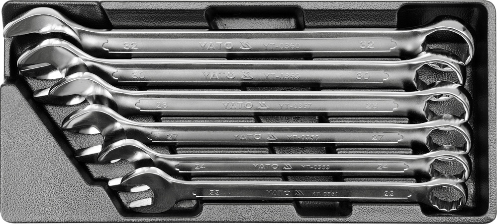 Ключи рожково-накидные 22-32mm в футляре (набор 6шт)  YATO YT-5532