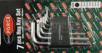 Набор ключей  шестигранных, 1.5-6мм, 7пр.  Rock FORCE RF-5076