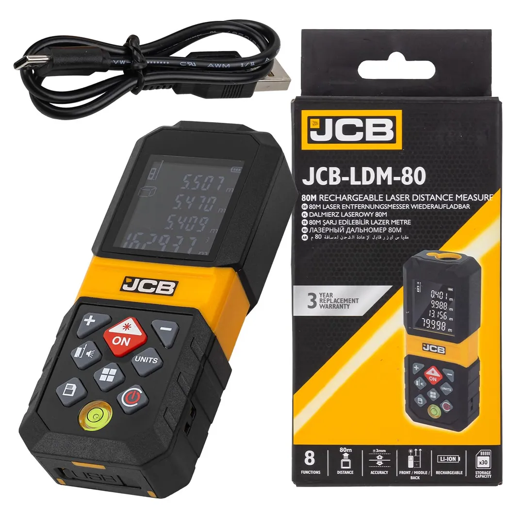 Дальномер лазерный 80м  JCB JCB-LDM-80