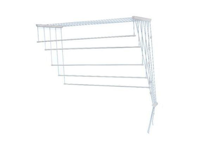 Сушилка для белья потолочная стальная 2.0 м, 5 стержней, белая PERFECTO LINEA 36-002201