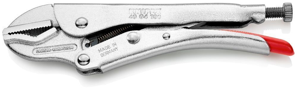 Зажим универсальный ручной с фиксацией, L-180 мм, оцинкованный  KNIPEX 4004180