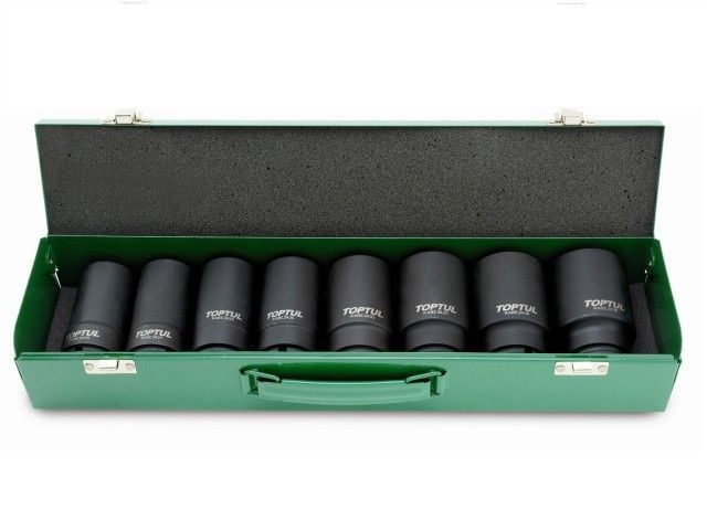 Набор головок ударные 3/4", 6гр, 8пр. (26-38мм) Toptul GDAD0802