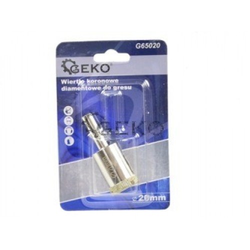 Сверло алмазное трубчатое для керамогранита и греса d20mm GEKO G65020