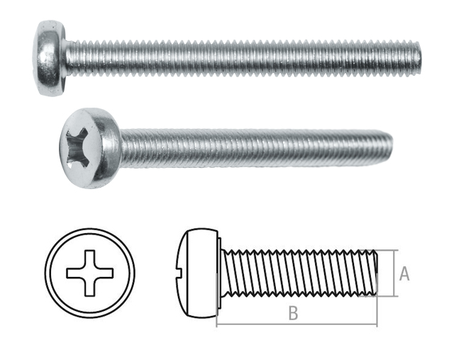 Винт М4х30 mm с полусферической головкой, цинк, класс прочности 5.8, DIN 7985 (25 шт) STARFIX SMZ1-52192-25