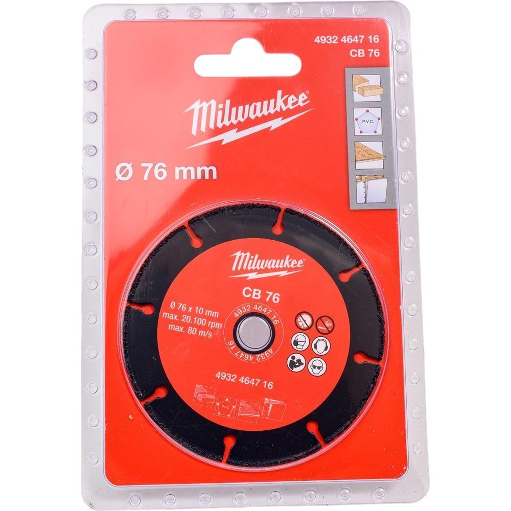 Диск твердосплавный 76х1х10 мм (для M12 FCOT), MILWAUKEE Milwaukee 4932464716