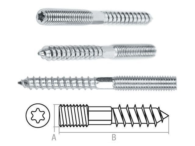 Шуруп-шпилька М8х220 mm (50 шт в карт.уп.) STARFIX SM-16074-50