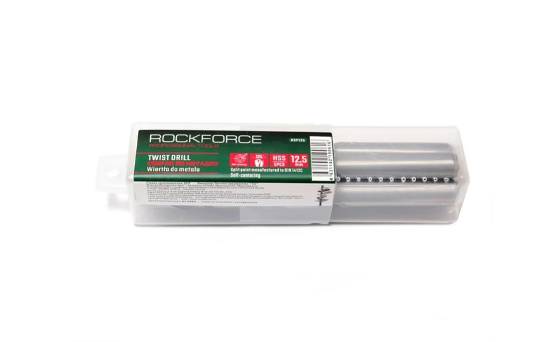 Сверло по металлу 11.5 мм. HSS(5шт), в пластиковом футляре Rock FORCE RF-DSP115
