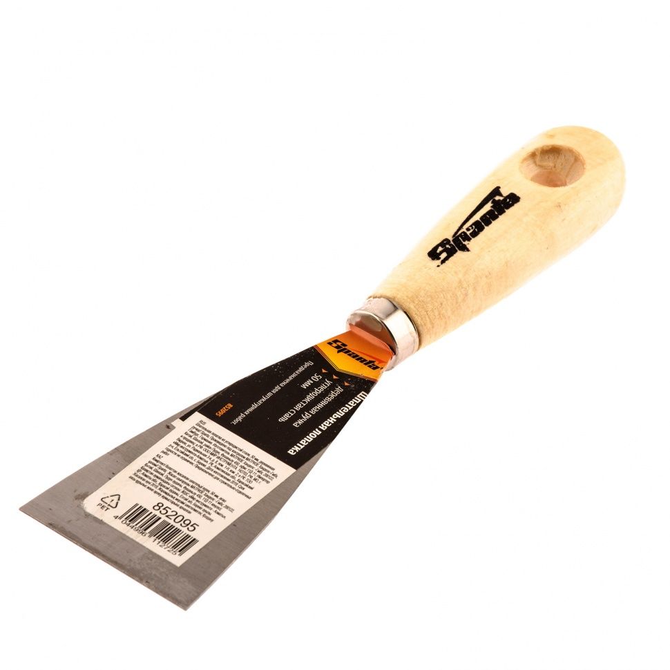 Шпательная лопатка из углеродистой стали, 50 мм, деревянная ручка  ...Sparta 852095