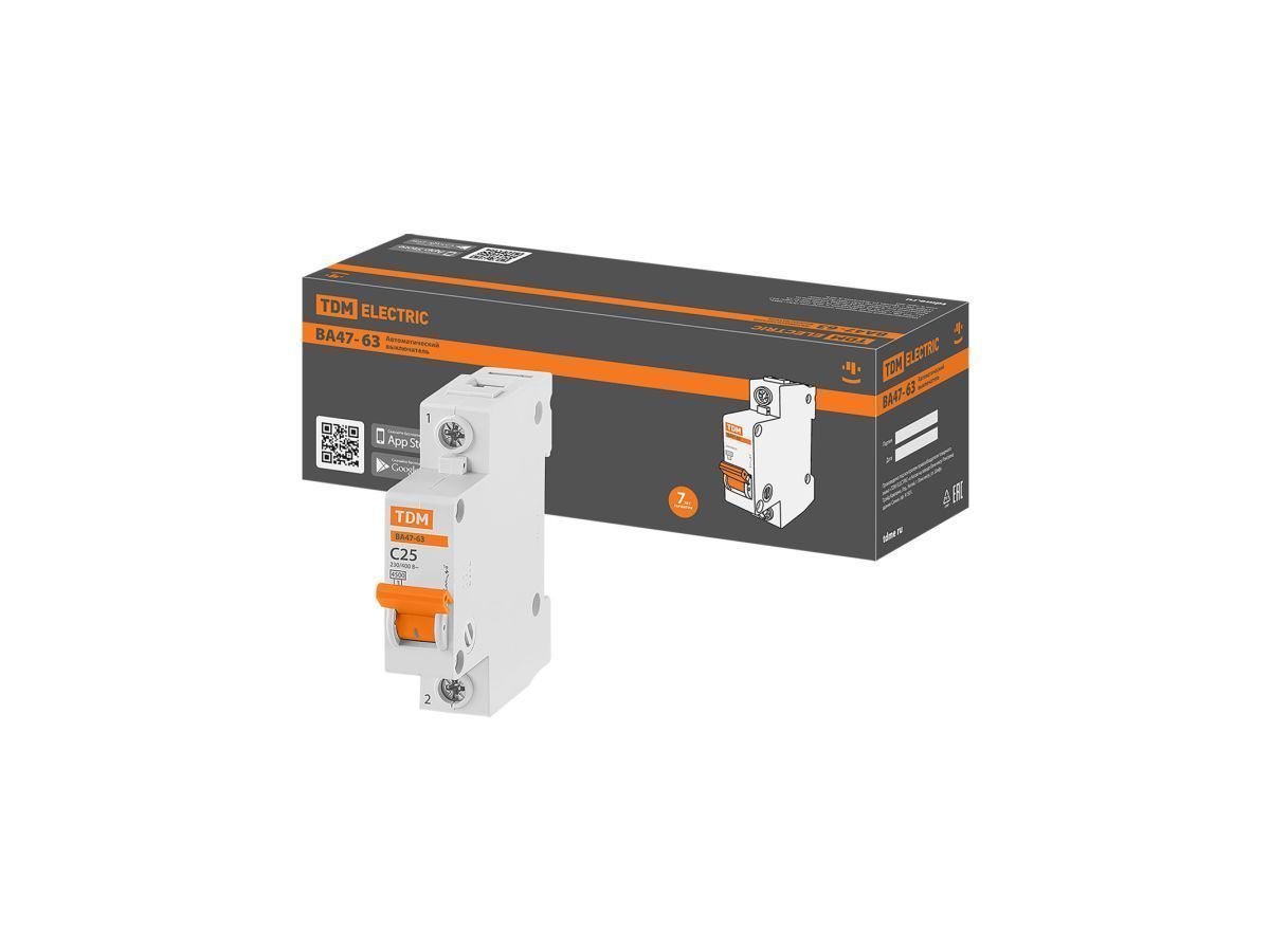 Авт. выкл.ВА47-63 1Р 25А 4,5кА х-ка С  TDM SQ0218-0005