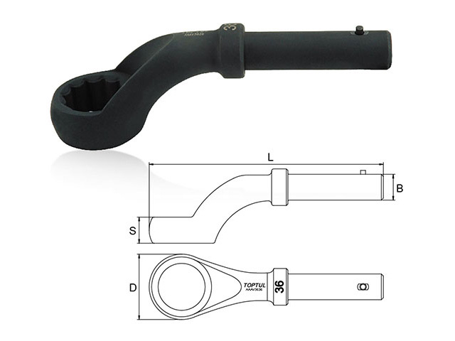 Ключ ударный накидной (угол 45°) 65mm  Toptul AAAV6565