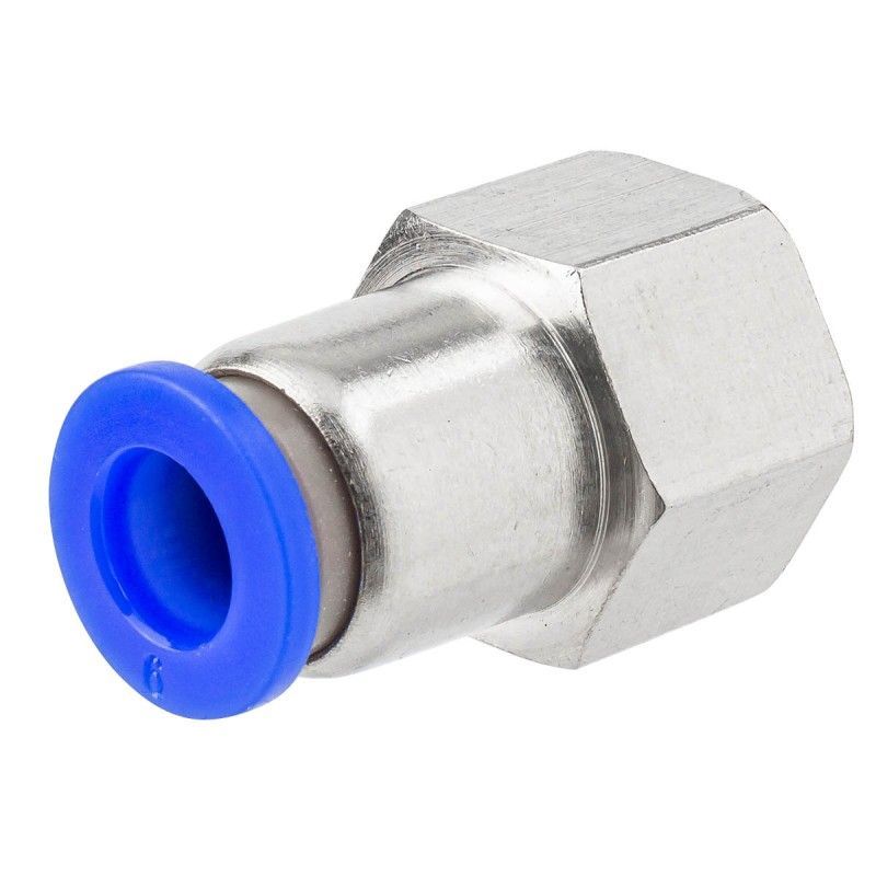 Фитинг для пластиковых трубок 6мм с внутренней резьбой 1/4" Forsage F-SPCF06-02
