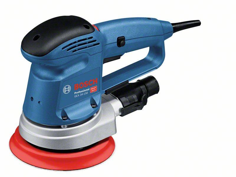 Эксцентриковая шлифмашина GEX 34-150 , 340Вт  ,150 мм, 12000 об.мин,  BOSCH 0.601.372.800