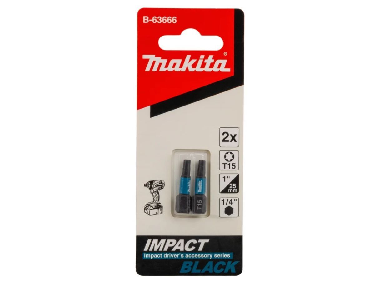 Насадка T15 25 мм Impact Black (2 шт) B-63666 MAKITA B-63666