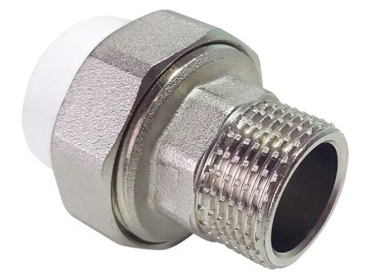 Американка ПП (усил.) нр. 32х1", сер. РТП (Соединение разборное усиленное наружняя резьба полипропиленовое) РосТурПласт 33602
