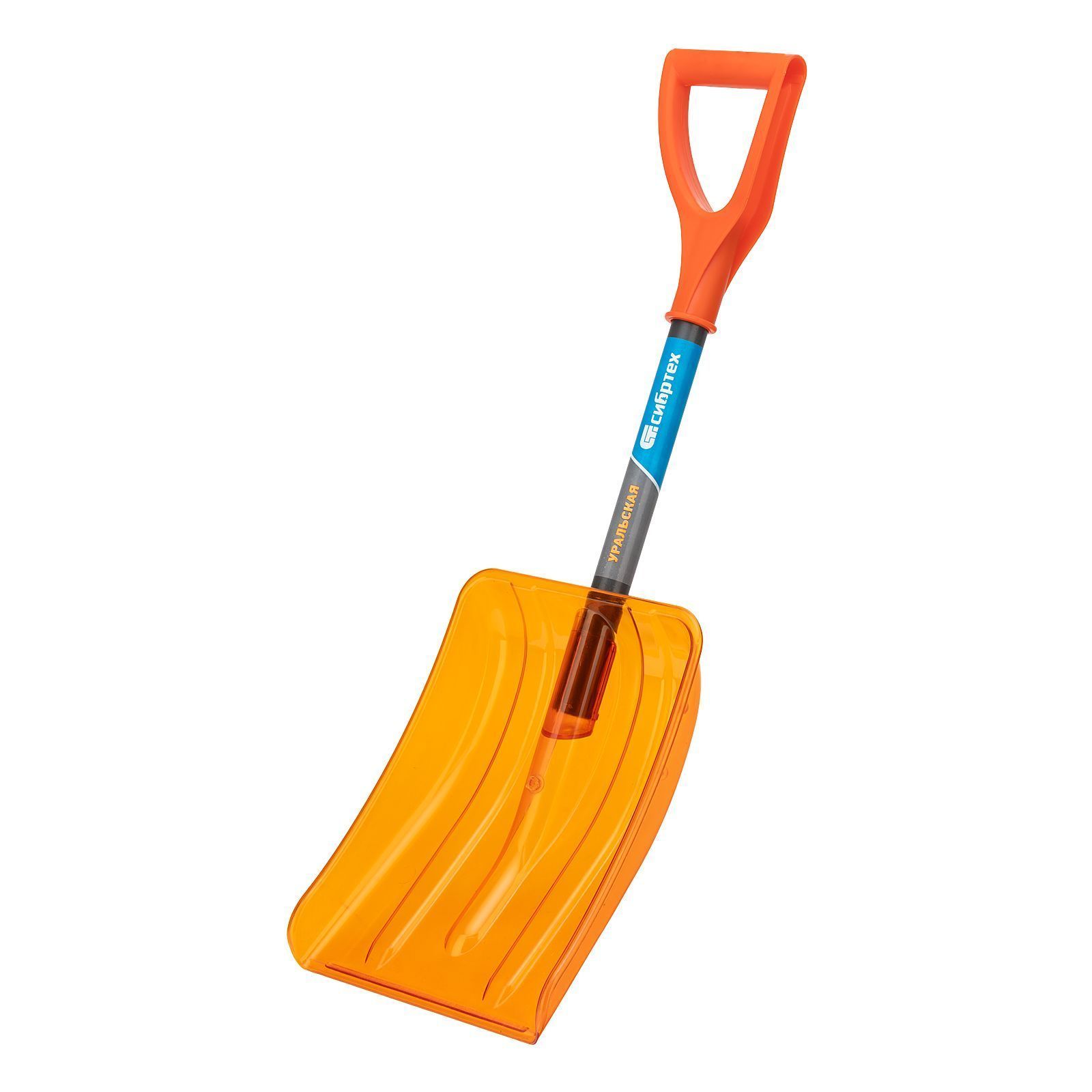 Лопата для уборки снега, поликарбонат, 270х360х840 mm, стальной черенок, усиленная Сибртех 61673