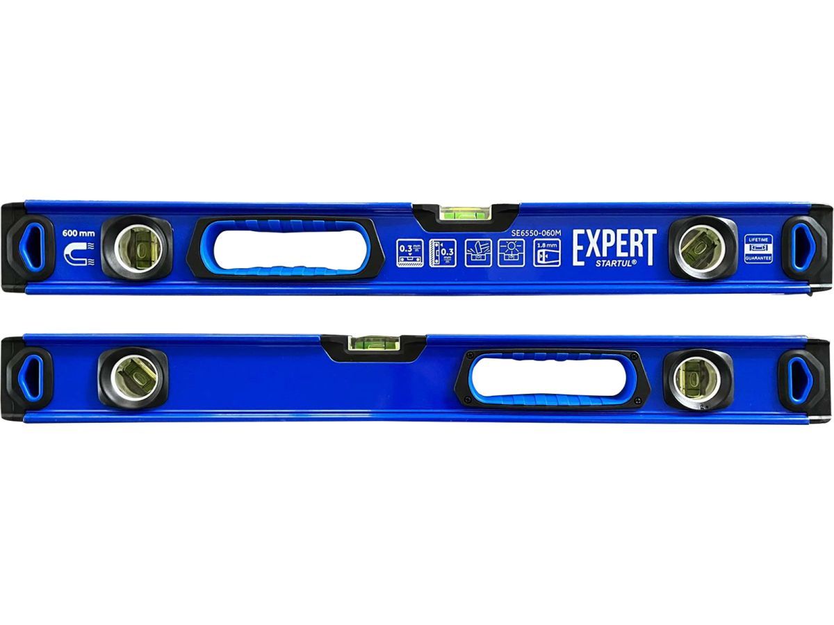 Уровень 600мм магнитный EXPERT  (SE6550-060M) (Магнитный сверхпрочный уровень, фрезерованная поверхность) STARTUL SE6550-060M
