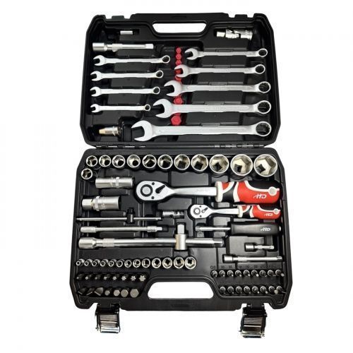 Набор инструментов 1/2", 1/4" (82пр.) CrV + 10 магнитных вставок + Сумка брендированная H-D HD-12691