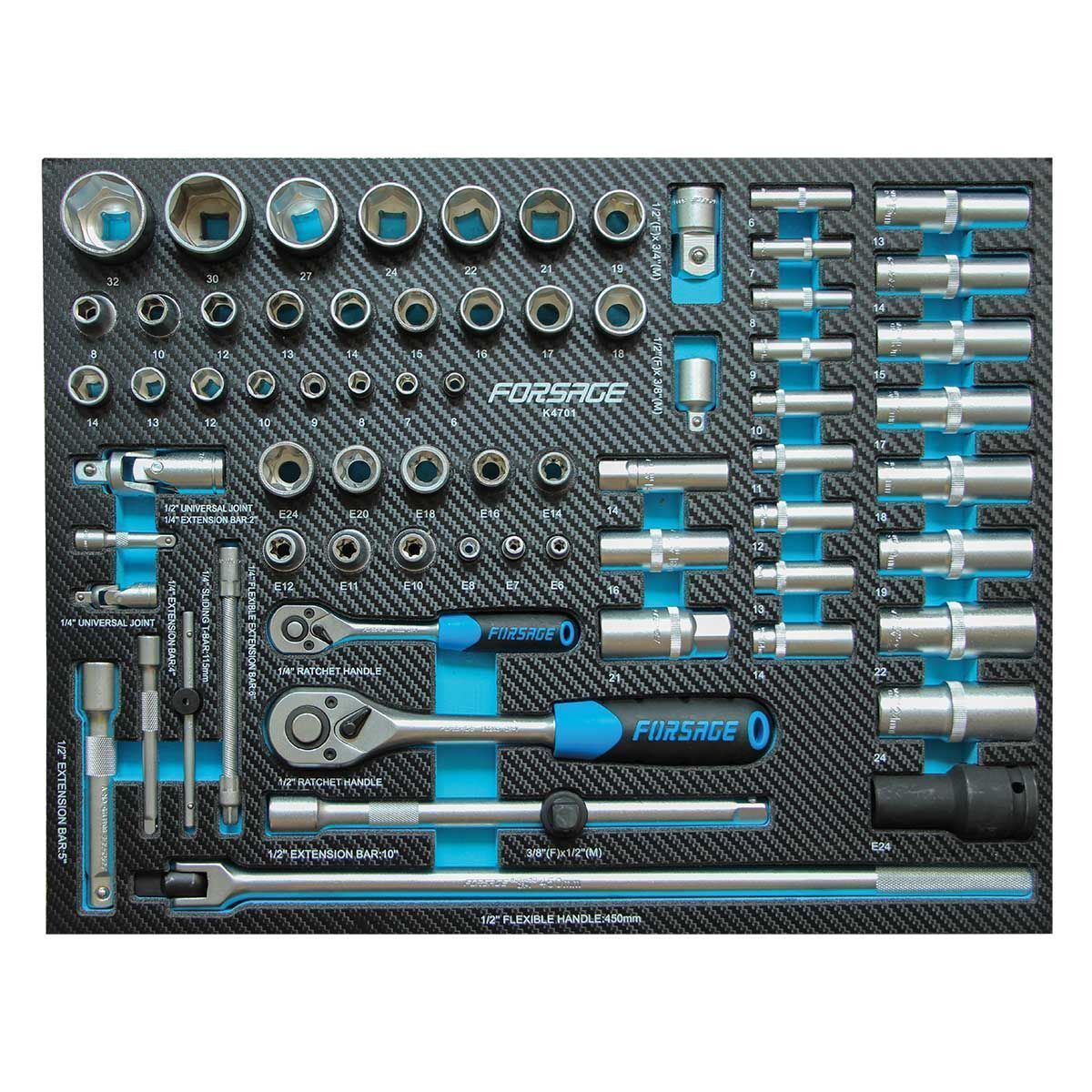 Набор инструментов 70пр.  Forsage F-K4701