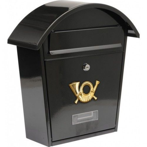 Ящик металлический почтовый 380х320х105мм черный  VOREL 78585