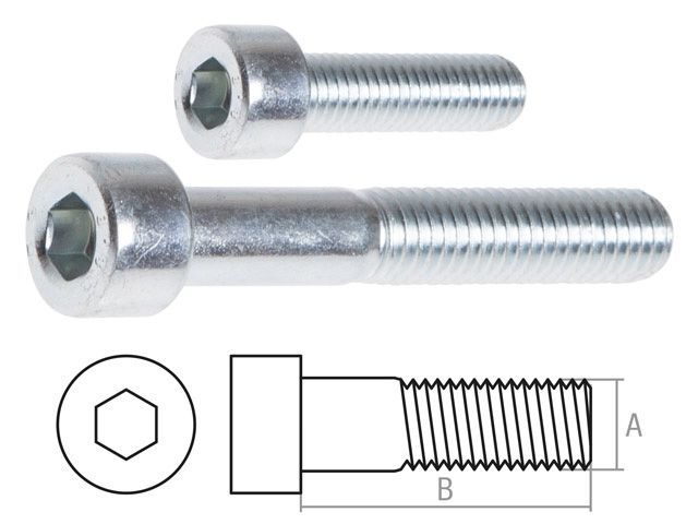 Винт М12х30 мм с внутр. шестигр., цинк, кл.пр. 8.8, DIN 912 (5 кг) STARFIX SMV1-37734-5