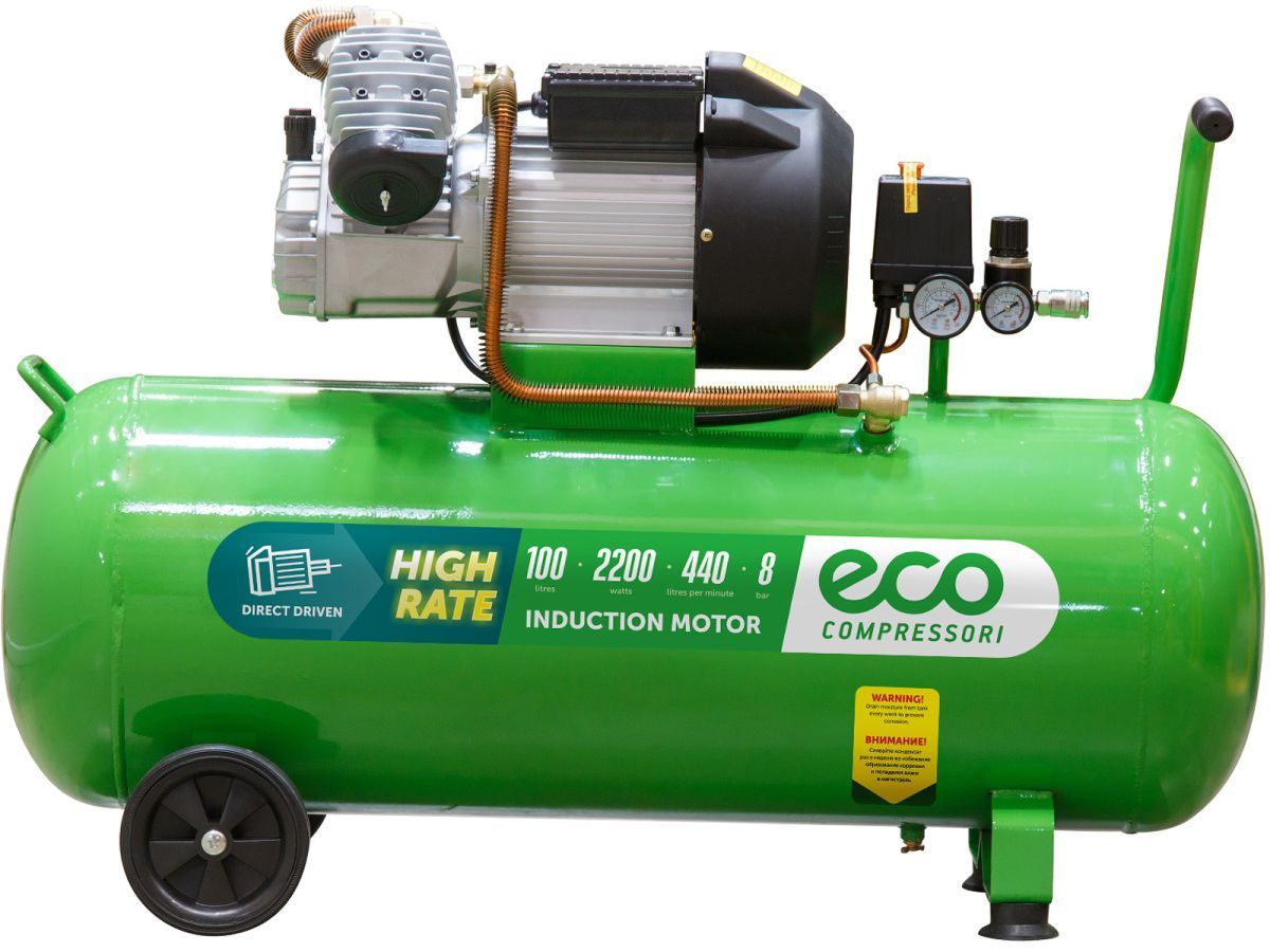 Компрессор коаксиальный 100л, 440л/мин, 2.20кВт/220В, ECO AE-1005-3