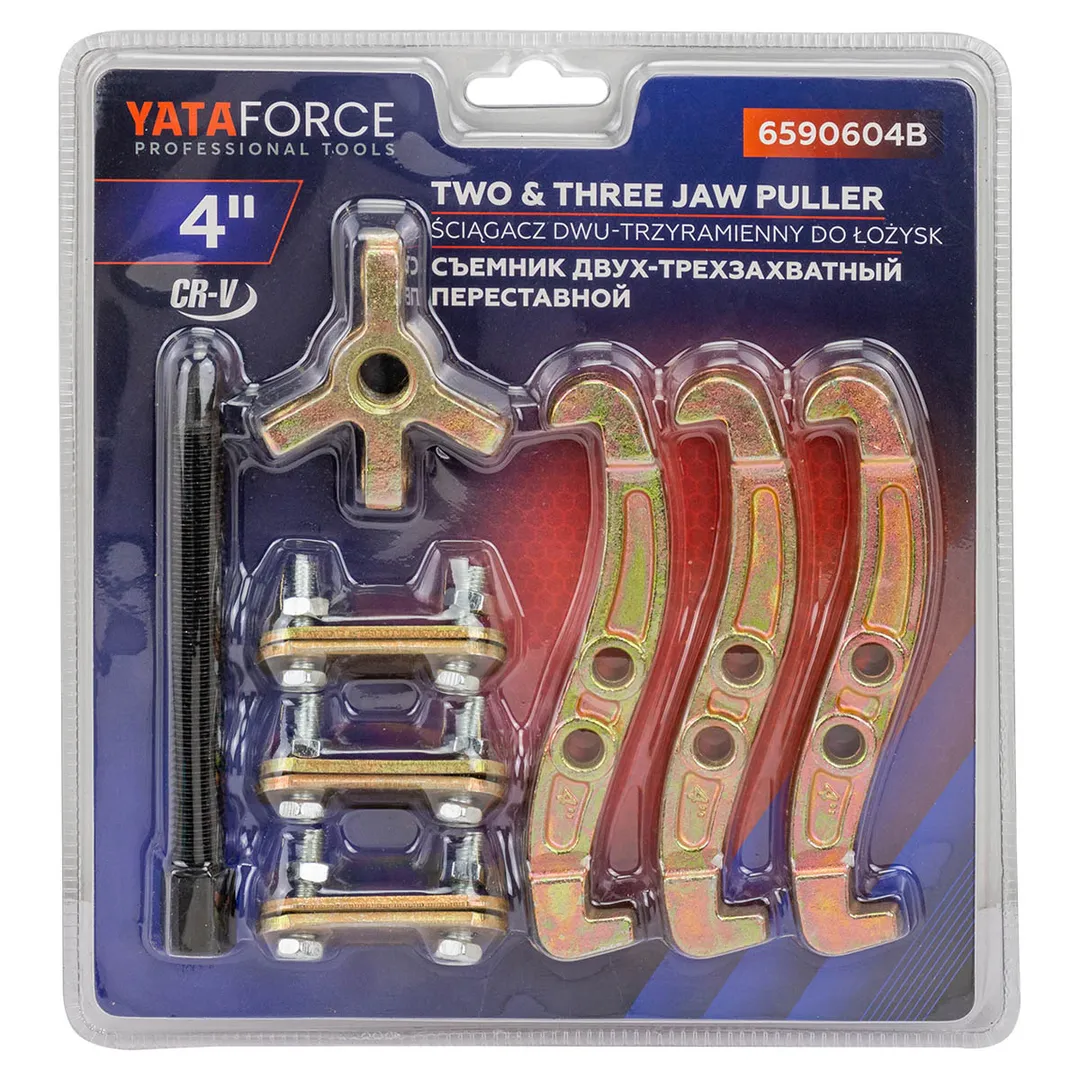 Съемник двух-трехзахватный переставной 4''  YATAFORCE YF-6590604B