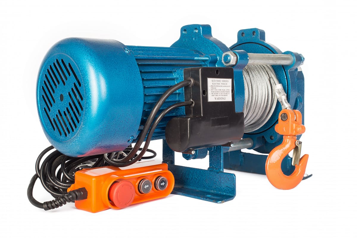 Лебедка ЛЭК-500 E21 (KCD) 500 кг 380 В с канатом 70 м (T), шт  TOR 1026407
