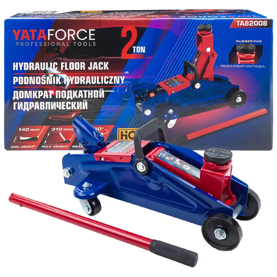 Домкрат подкатной гидравлический 2т  YATAFORCE YF-TA82008