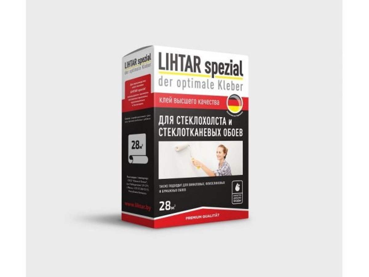 Клей для стеклохолста и стеклотканевых обоев 250г (подходит для всех типов обоев) Lihtar 4814273003950