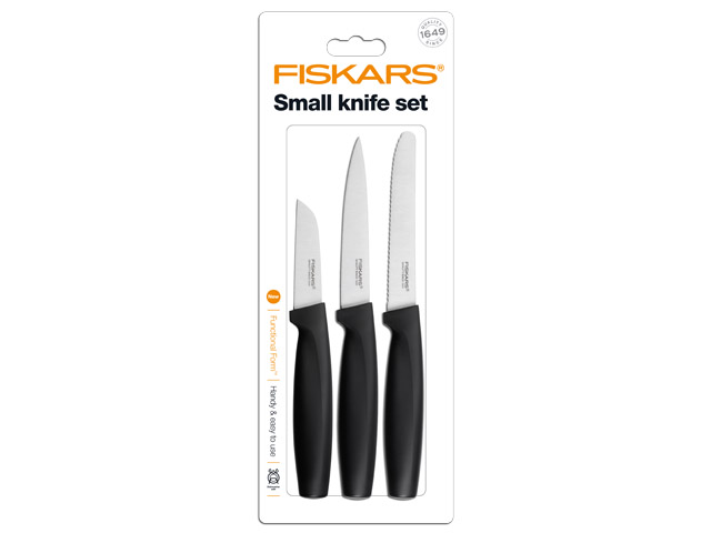 Набор ножей малых 3 шт. черный Functional Form  FISKARS 1014274