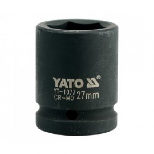 Головка торцевая ударная 3/4" 6гр. 27mm L53mm CrMo  YATO YT-1077