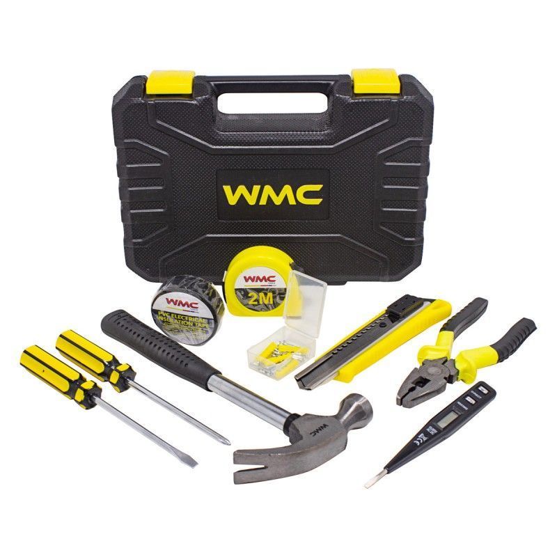 Набор инструментов 55пр(молоток,плоскогубцы,отвертки,нож,рулетка,расходник)  ...WMC TOOLS WMC-1055