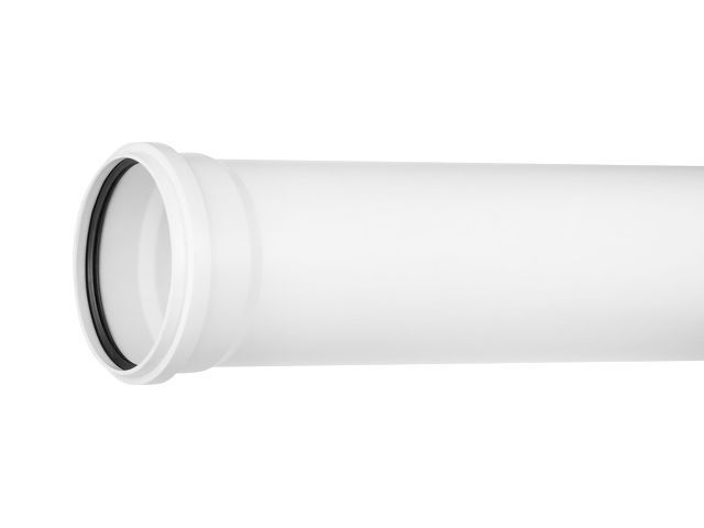 Труба для малошумной канализации, белый 110х3.4х2000mm  РосТурПласт 21050
