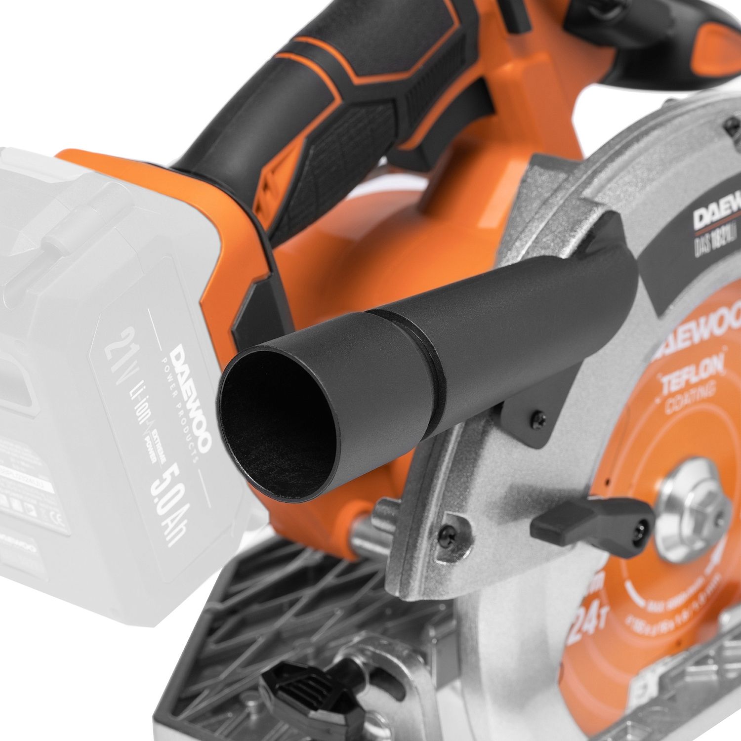 Пила циркулярная аккумуляторная, 21В, БЕЗ АКБ, 185 мм, 5000 об.мин,  DAEWOO DAS 1821Li