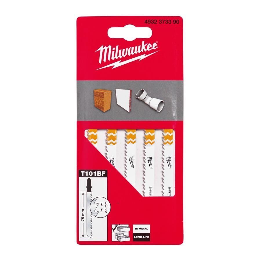 Пилка к лобзику T101BF (5 шт / BIM / 75 мм / дерево) MILWAUKEE Milwaukee 4932373390