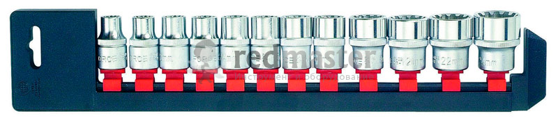 Набор головок 1/2", 10-24мм, 12пр. универс. профиль Force 4124Q
