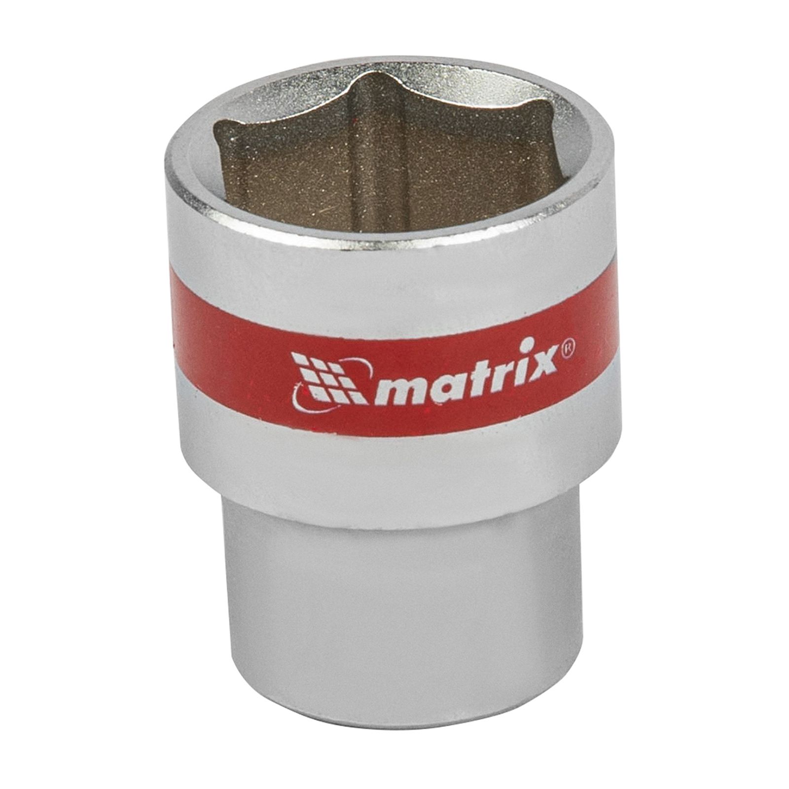 Головка торцевая, 22 mm, 6-гранная, CrV, под квадрат 1/2", хромированная Matrix 13122