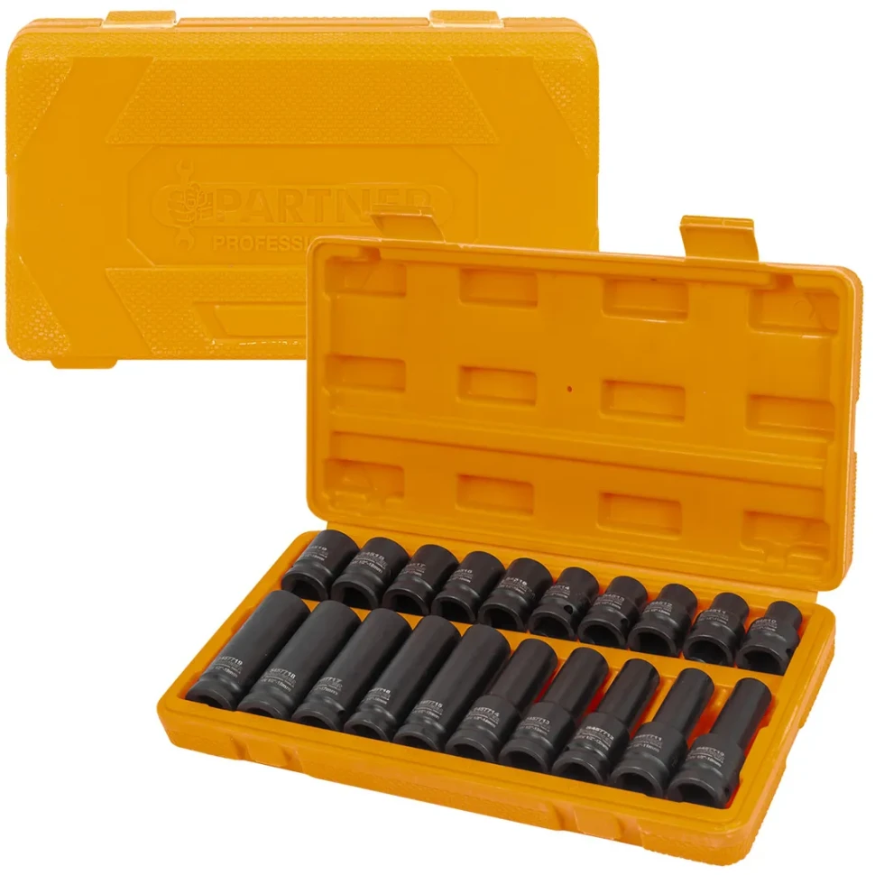 Головки ударные, набор 20пр., 1/2" (6гр.) Partner PA-4201-5MPB