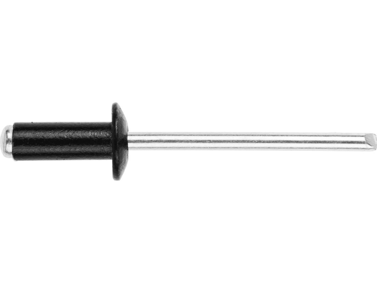 Заклепка вытяжная 4.8х12 мм алюминий/сталь, RAL 9017 (150 шт) (Цвет транспортно-черный) STARFIX SMP2-35755-150